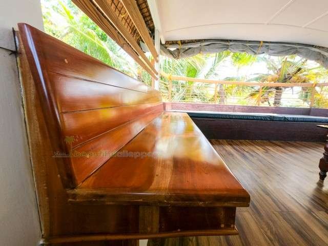 Side Bench in upper deck houseboat alleppey