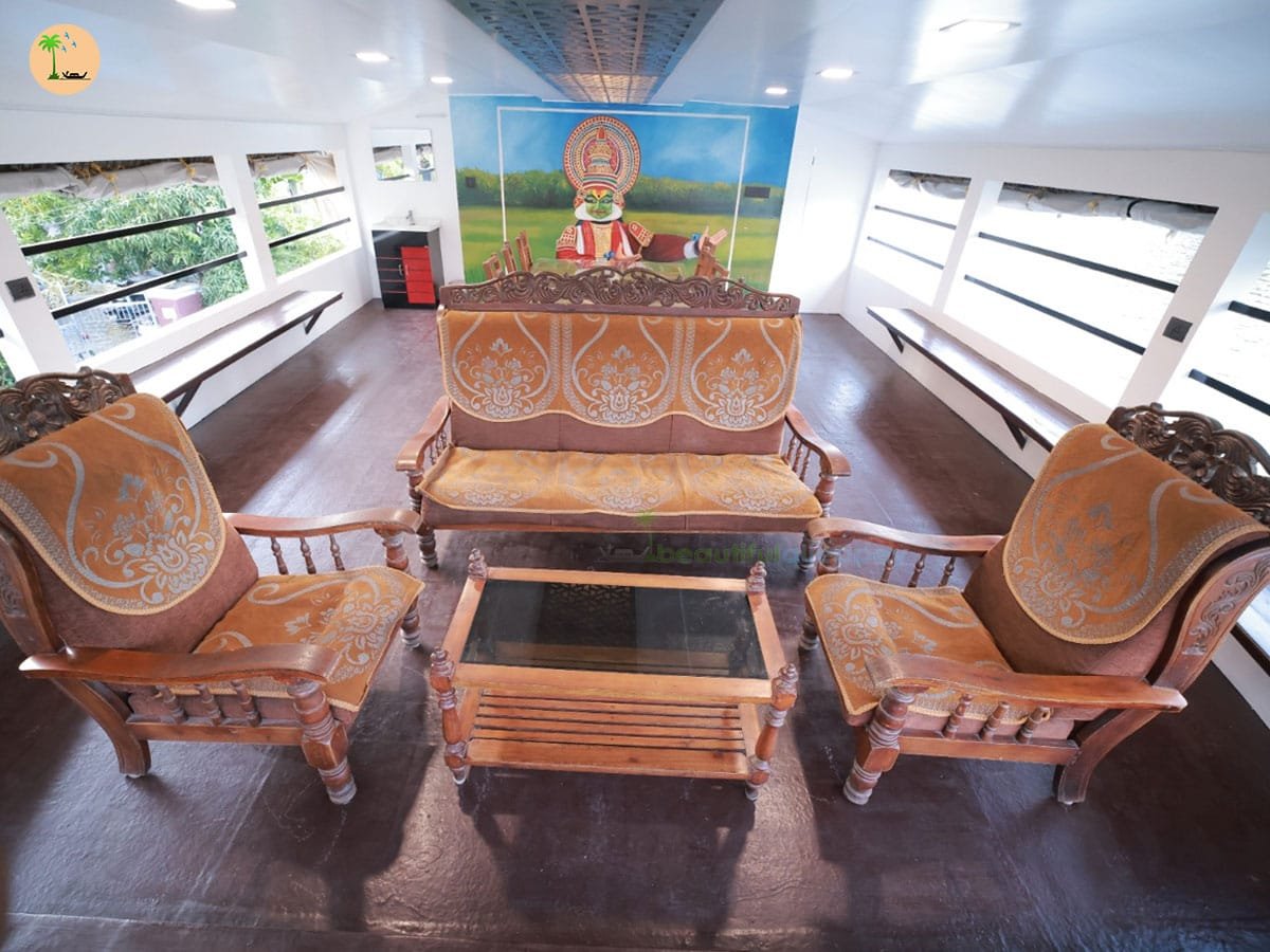 Lake Rider 2 Bedroom Premium LAKR02 upper deck seating alleppey housboat